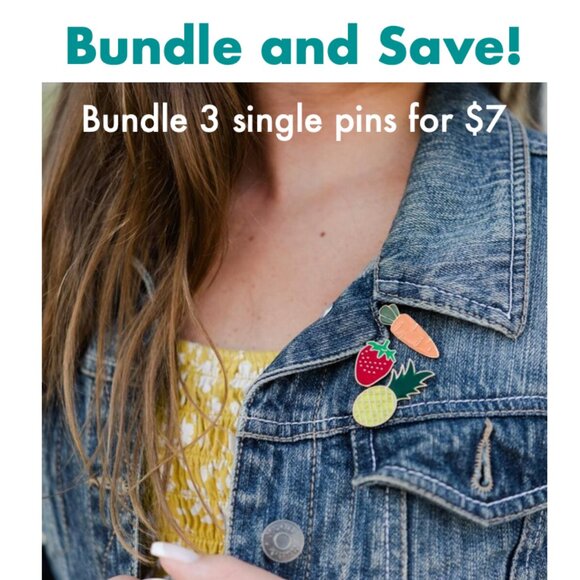 Orange Carrot Pin Badge - Picture 7 of 11